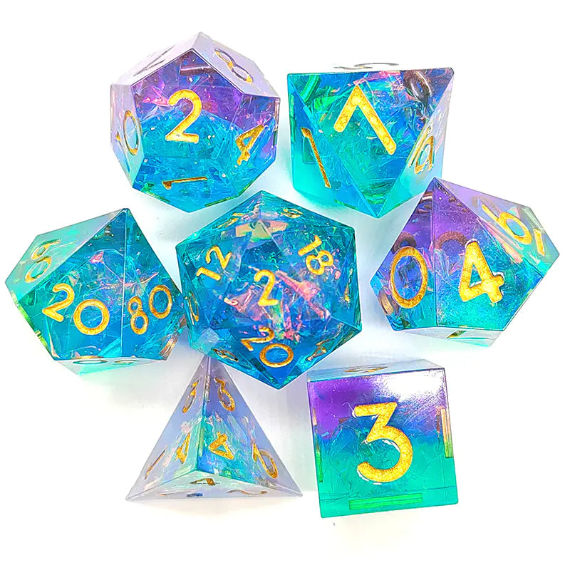 New Sharp Corner Resin Dice with Rotating Dragon Eye