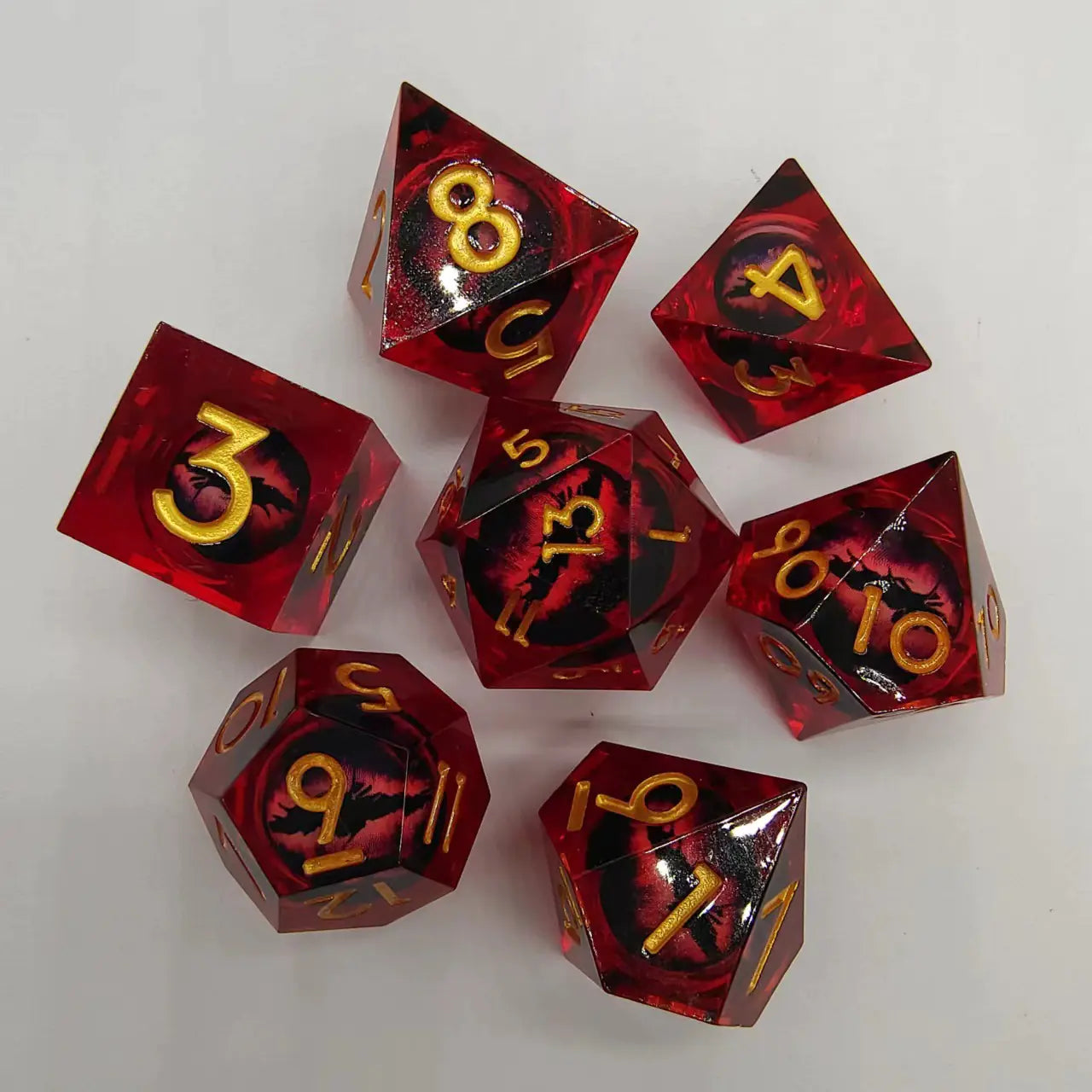 New Sharp Corner Resin Dice with Rotating Dragon Eye