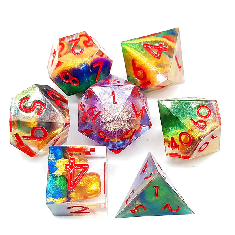 New Sharp Corner Resin Dice with Rotating Dragon Eye
