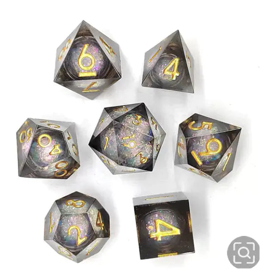 New Sharp Corner Resin Dice with Rotating Dragon Eye