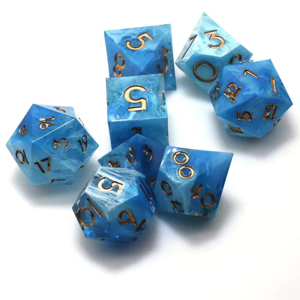 New Sharp Corner Resin Dice with Rotating Dragon Eye