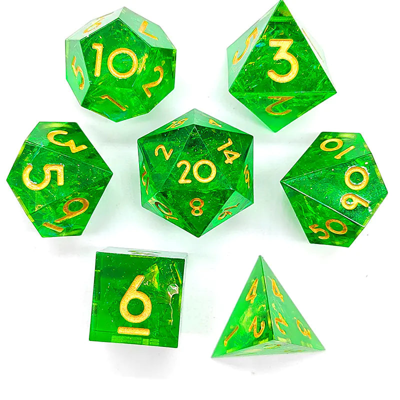 New Sharp Corner Resin Dice with Rotating Dragon Eye