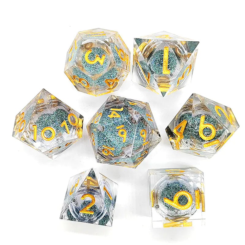 New Sharp Corner Resin Dice with Rotating Dragon Eye