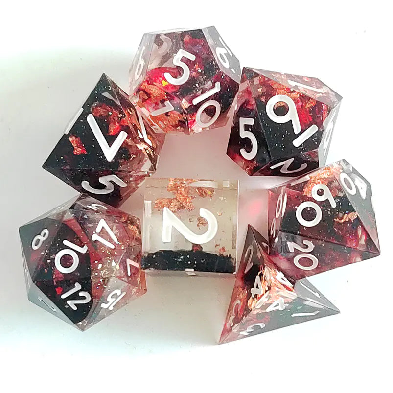 New Sharp Corner Resin Dice with Rotating Dragon Eye