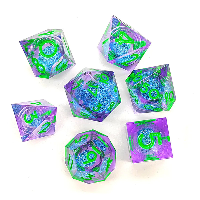 New Sharp Corner Resin Dice with Rotating Dragon Eye