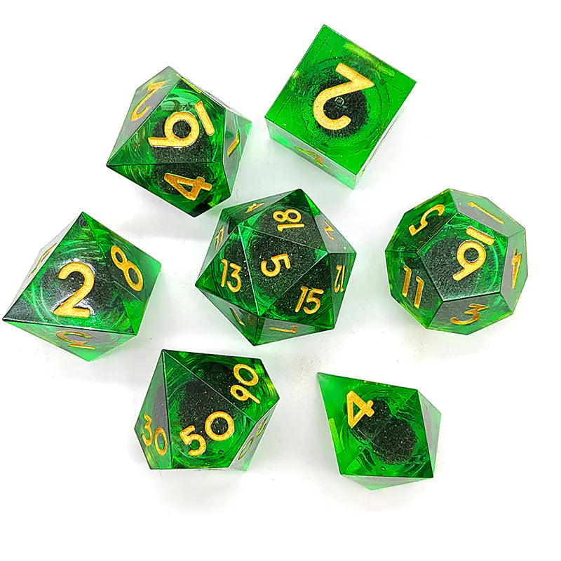 New Sharp Corner Resin Dice with Rotating Dragon Eye