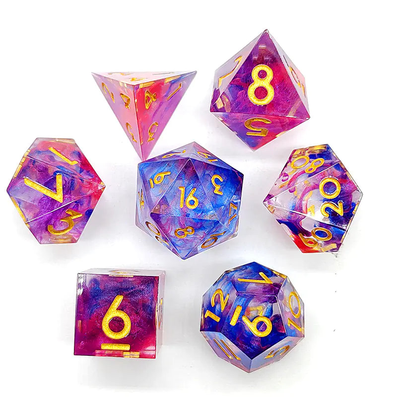 New Sharp Corner Resin Dice with Rotating Dragon Eye