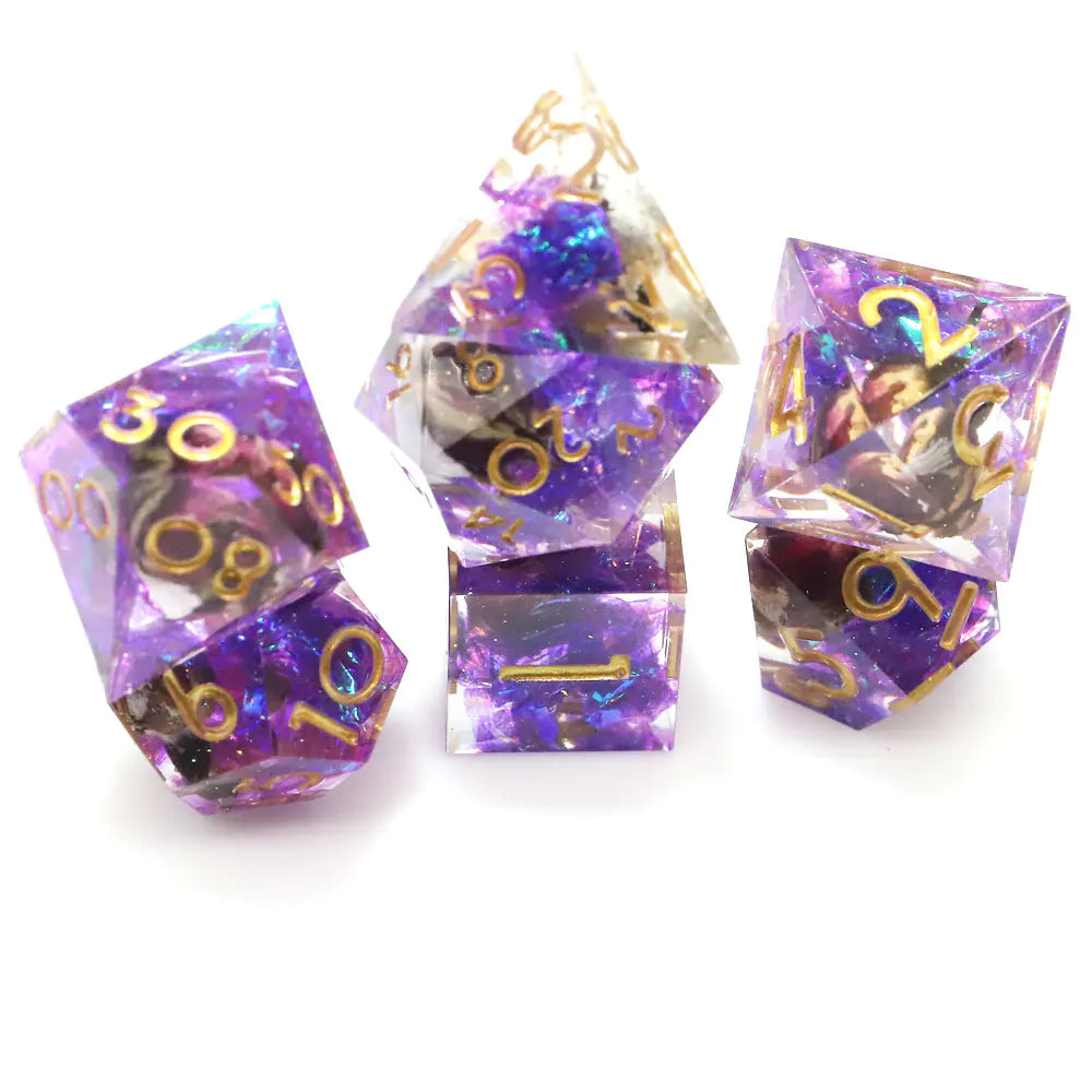 New Sharp Corner Resin Dice with Rotating Dragon Eye