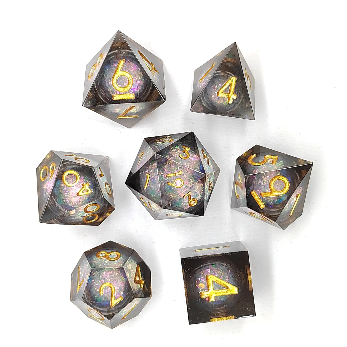 New Sharp Corner Resin Dice with Rotating Dragon Eye