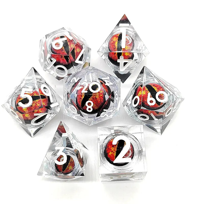 New Sharp Corner Resin Dice with Rotating Dragon Eye
