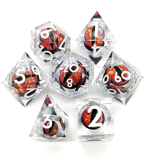 New Sharp Corner Resin Dice with Rotating Dragon Eye