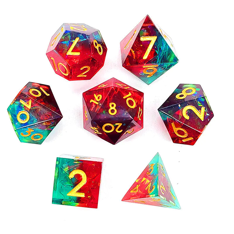 New Sharp Corner Resin Dice with Rotating Dragon Eye